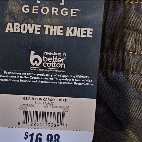 George Shorts set of (2) men's small (28-30) gray / black camouflage NWT - Picture 9 of 10